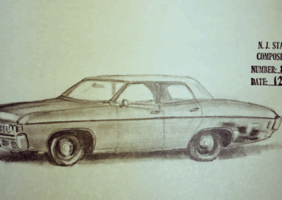 Police sketch of a car